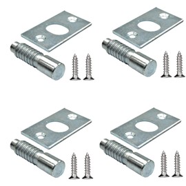 TERF® Heavy Duty Steel Hinge Bolts Including Fixing Screw for Door Frame Protection - Pack of 4