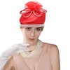 Women Bride Wedding Fascinator Hat Elegant Ladies Flower Cocktail Tea