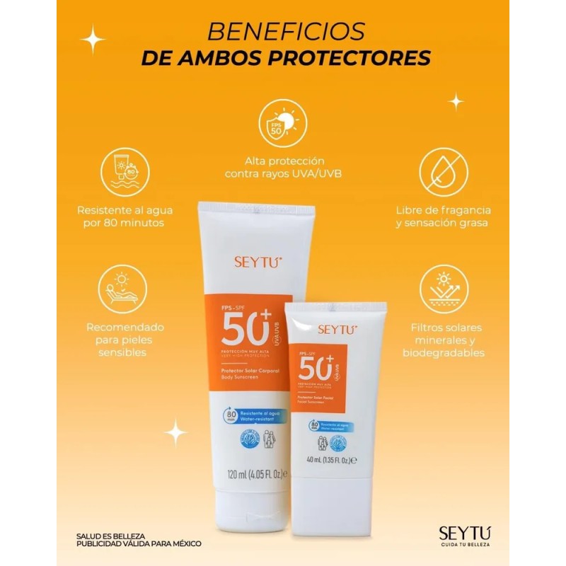 Protector Solar Fps50+ Facial Y Corporal Seytu
