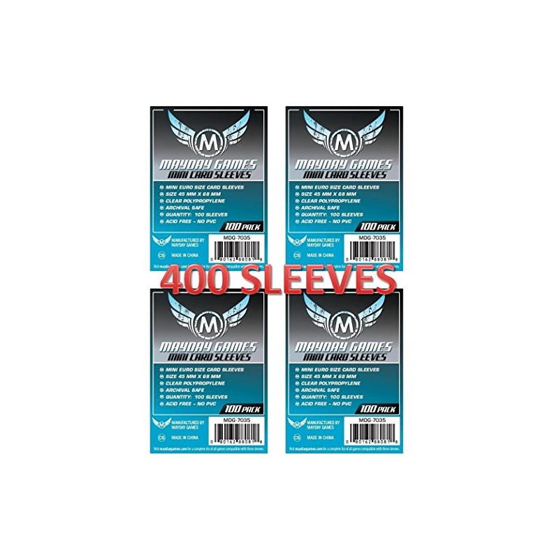 MayDay Games Mini Euro Card Sleeve 45 MM X 68