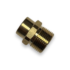 M&M Smartek Pressure Washer Adaptor M22 x 1.5 Male to 1/4 Inch Female Connection 1: M22 x 1.5 Male Thread Connection 2: 1/4 Inch Female Thread Material: Brass