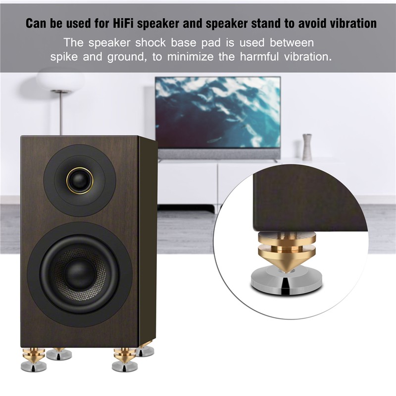 8 Pcs Copper Speaker Suspension Spikes Isolation Stands Foot Base