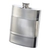 Pewter Hip Flask Made in England Satin Band 6 oz