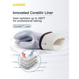 Wahoo Liquid Silicone Smoker Oven Gloves, Food-Contact Grade, Heat Resistant Gloves for Cooking, Grilling, Baking, Purple, XL/10