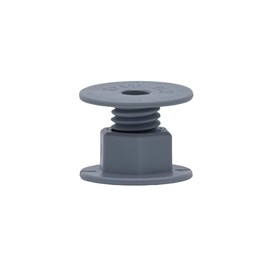 Space-Plug Adjustable Spacer Fixings (Mini Size for 15-35mm Gaps), 100 Pack of Grey Spacers, Professional & DIY use for Kitchen, Bedroom, Bathroom & Furniture installations