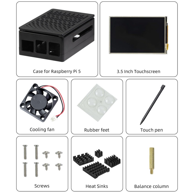 CUQI Raspberry Pi Display, 3.5 Inch Touchscreen with Raspberry Pi