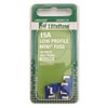 Littelfuse LMIN015.VP MINI Low Profile 15 Amp Carded Blade Fuse,