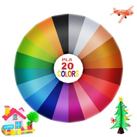 3D Pen Filament Refills, PLA Filament Refills, 20 Colors,17 Feet Each Color,Support for All 1.75mm 3D Printer / 3D Pen (PLA Filament Refills)