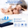 Sufdari Waterproof Mattress Protector double,135x190cm Mattress Cover for Bed,30cm Deep