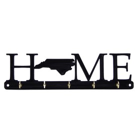 North Carolina Home State Key Holder Hanger Rack Rustic Wall Decor - Entryway Jewelry Organization Housewarming New Home Realtor Gift