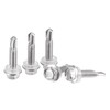sourcing map #12 x 63/64" 410 Stainless Steel Hex Washer