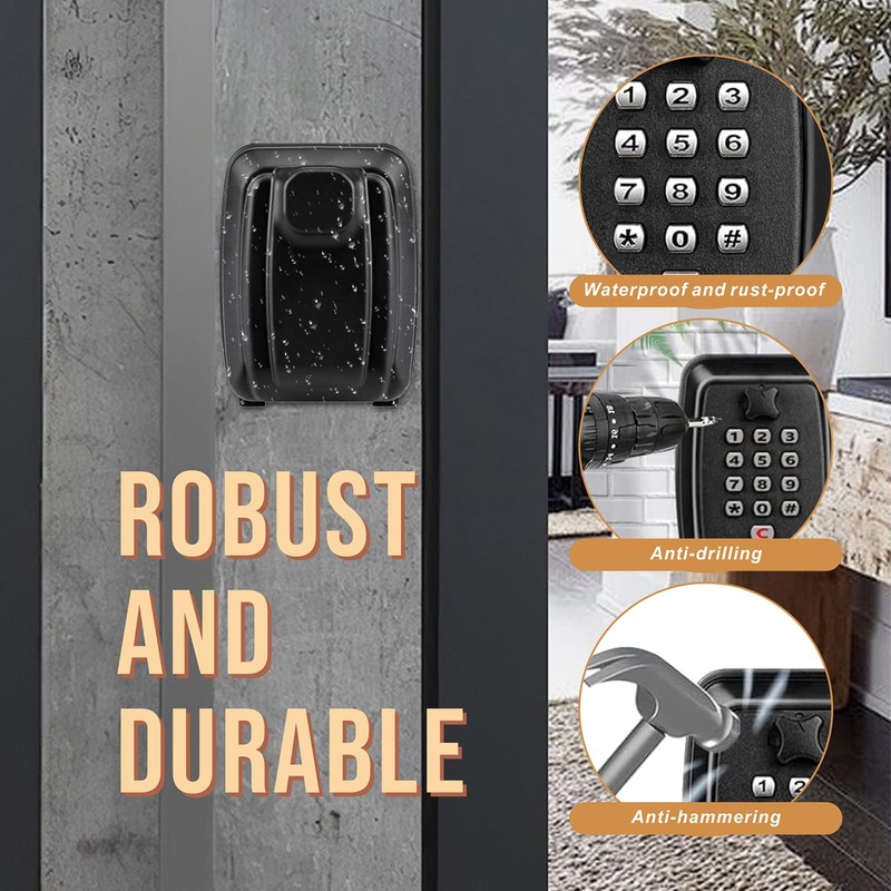 Lylxienty Key Safe Wall Mounted Outside, Key Safe Box Outdoor