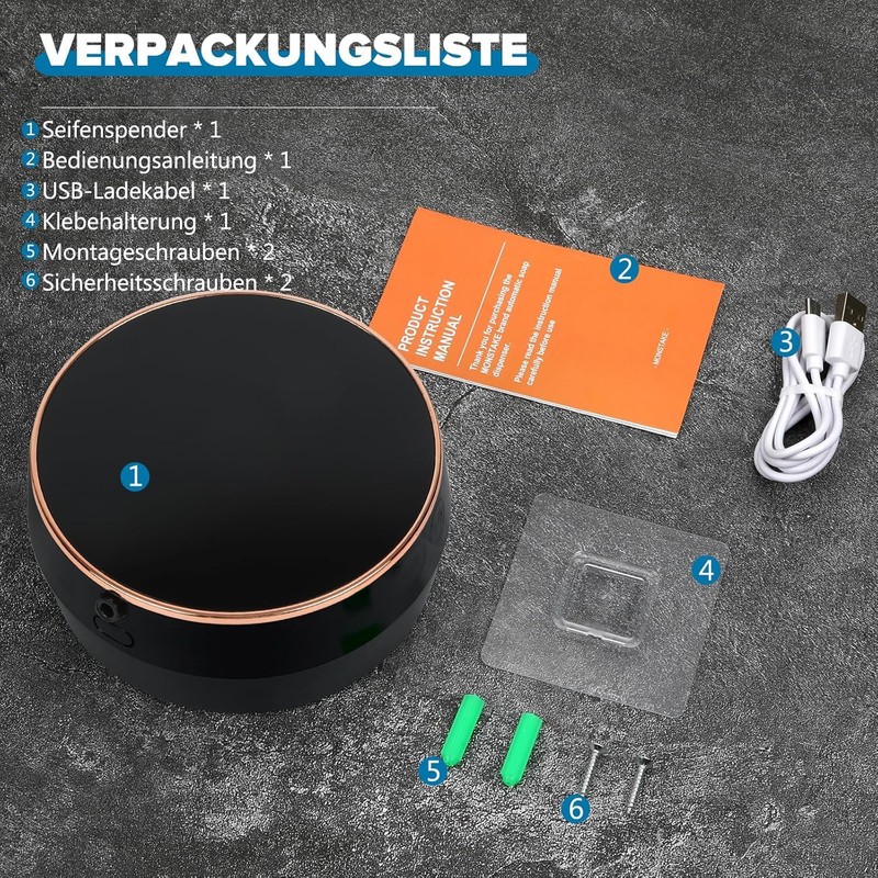 Automatic Soap Dispenser Wall Mounting with Sensor No Touch Automatic