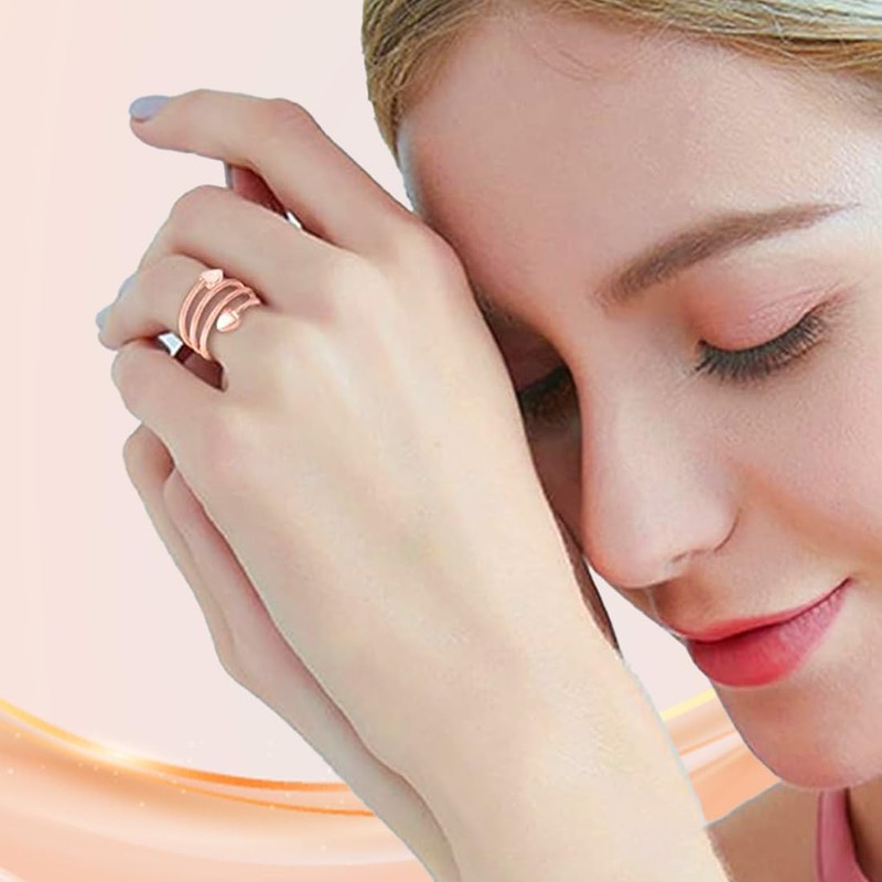 FENQURO Copper Magnetic Rings for Women Men Ultra Strong Magnets