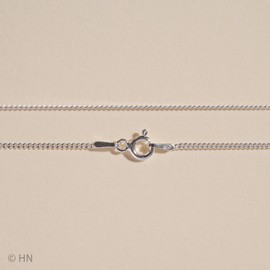 15" Sterling Silver curb chain for children 1.2mm thick. Gift boxed 8500/15