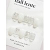 White sequin nails silver magnet gel wedding nails handmade nail