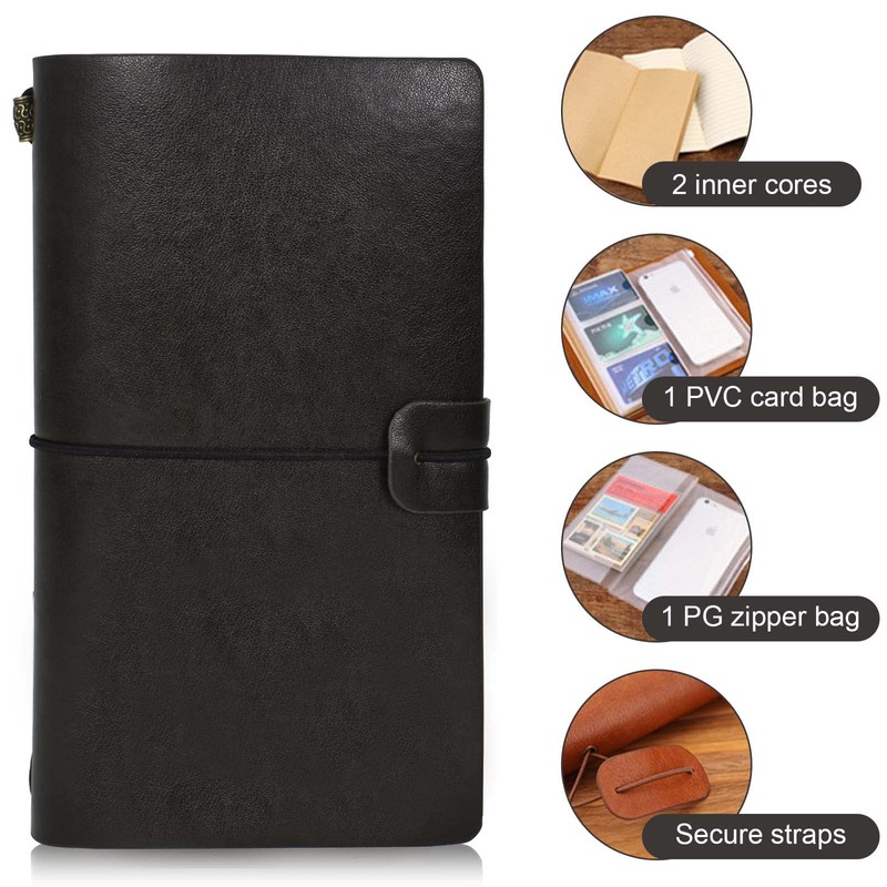 YILANJIN A6 Notebook, 144 Pages (72 Sheets) Hardback Notebook, Memo