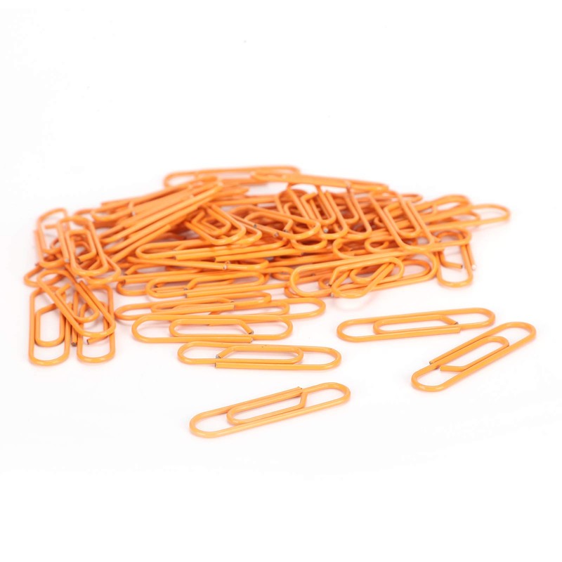 3 Boxes Paper Clip Orange Small Portable Shaped Cute Pin