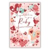 Ruby Anniversary Card - 40th - 40 Years - Floral