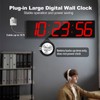 CHKOSDA 27.5''Large Digital Wall Clock,Auto Time Sync Digital Clock with
