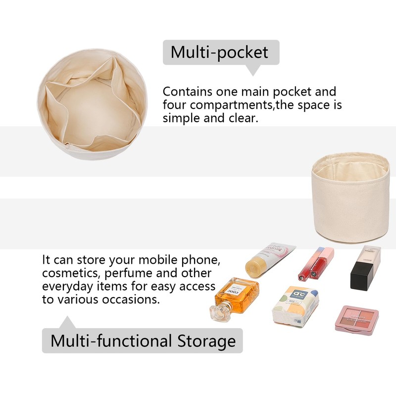 YONBEN Insert Bag Lined Cosmetic Storage for Tote Organizer Insert