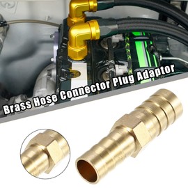 X AUTOHAUX 2 Pcs 12mm - 10mm Straight Shaped Barb Brass Hose Fitting Connector