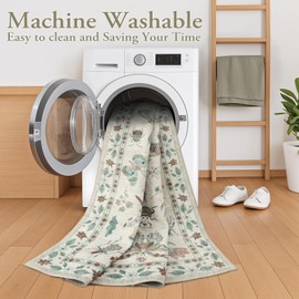 Lahome Insect Print Washable Rugs for Living Room, Soft 6x9 Area Rugs for Bedroom, Ultra-Thin Non Slip Modern Area Rug Low Pile Stain Resistant Throw Carpet for Dining Room Office(6'x9',Beige)