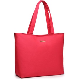 NNEE Water Resistance Nylon Laptop Tote Bag Computer Travel Carrying Shoulder Bag (12-13.3 Inch, Red)