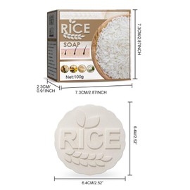 Dyceittdia 2 x rice shampoo soap, rice anti-fall shampoo soap, anti-hair loss shampoo soap, cleansing hair, nourishing hair roots, hair care, hair growth hair treatment, 2 pieces x 100 g, soap