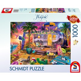 Schmidt Spiele 58573 Jeff Haynie with the Caravan by the Sea, 1000 Pieces, Multi-Coloured