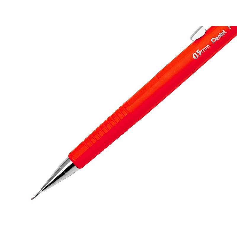 Pentel P205-F Pencil, Red Barrel