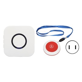 Wireless Caregiver Pager 4 Level Volume Waterproof SOS Alert Button Nurse Call System for Hospital Restaurant 100‑240V US Plug