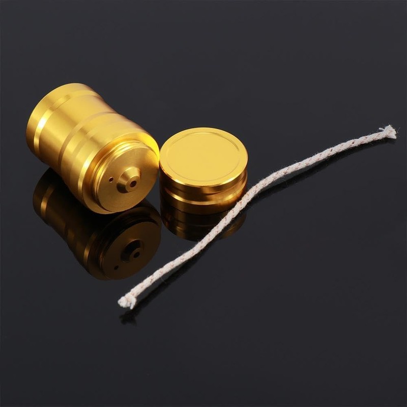 Gold Portable Metal Mini Alcohol Lamp, 10ml Liquid Lighter Stoves