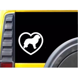 EZSTIK Great Pyrenees Heart Sticker k663 6 inch dog decal