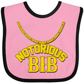inktastic Notorious Bib Baby Bib Pink and Black 1c5d1