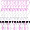 HNYYZL Curtain Clips,50PCS Plastic Curtain Rod Rings,Curtain Rings with Clips,Curtain