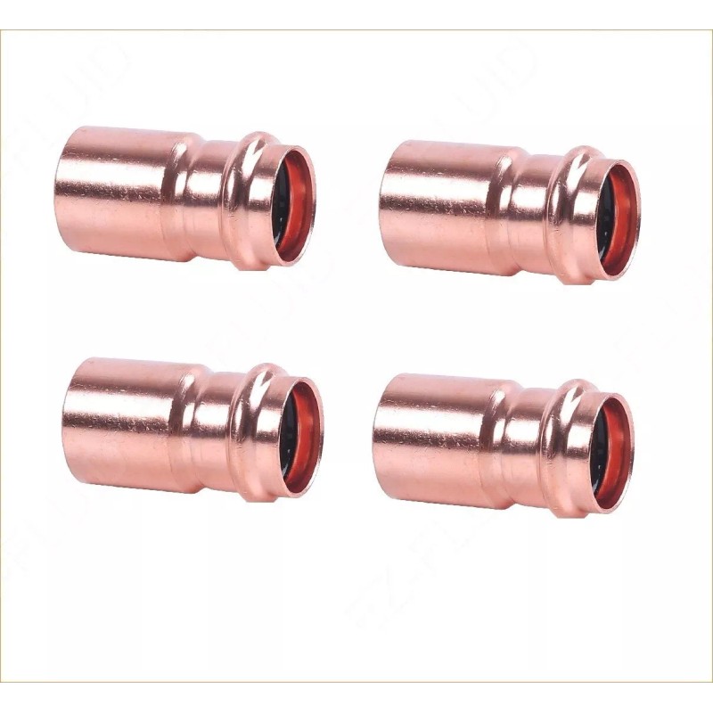 EZ-FLUID 1" x 1/2" Copper Press Bushing Reducer Coupling ProPress