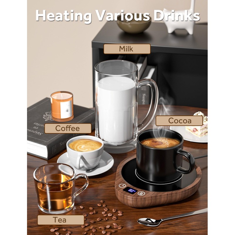 Cup Warmer, Upgrade Coffee Warmer for Desk with 3 Temperature