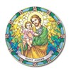 St. Joseph suncatcher stained glass window sticker reusable 6 inch sun catcher
