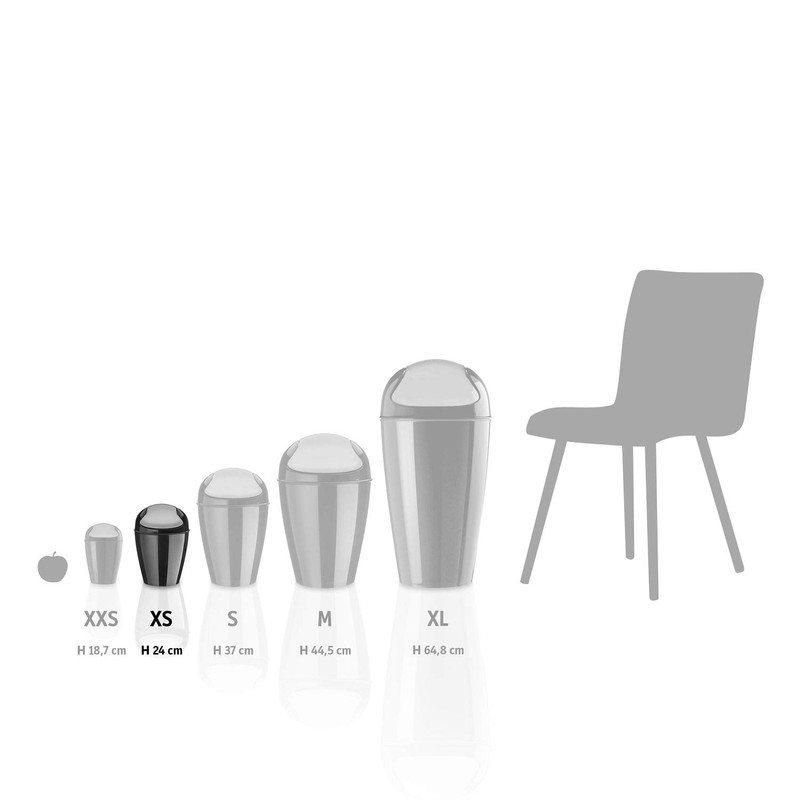 Koziol Swing-Top Wastebasket DEL XS, spa turqoise