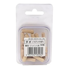 Onishi Kogyo Wooden Dowels, 0.2 x 0.7 inches (6 x 19 mm), Pack of 30