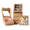 SLShePack 55pcs 6"x6"x2½ Brown Chocolate Covered Strawberries Boxes with Window
