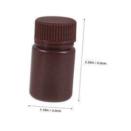 Hohopeti 10pcs High Temperature Reagent Bottle Hot Water Bottle Clear Lab Sample Bottles Laboratory Sample Bottles Reusable Drink Nozzle Hydro Refillable Mini Alcohol Bottles Pp Light Brown