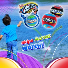 JA-RU Water Hopper Ball Toy Pack (12 Packs) Bouncing Water Skip Ball. Water Balls for Pool and for Beach Game. Water Bouncy Balls. Plus Sticker 880-12s