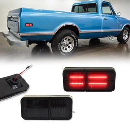 KENRTIR for 1968 1969 1970 1971 1972 Chevy C/K Series Pickup Trucks Rear Side Marker Light Red LED Bumper Fender Lamps