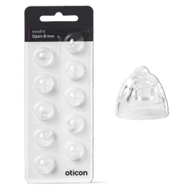 New - Oticon Open miniFit Domes 8mm, 10.0 Count