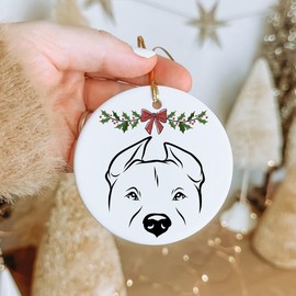 Minimal Dog Christmas Ornament:_#18 Border Collie