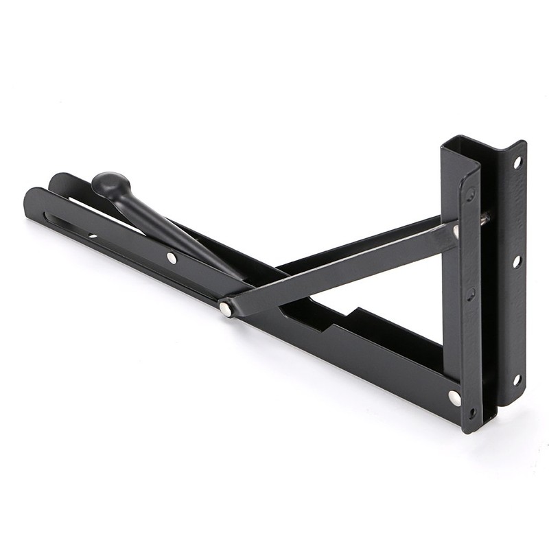Sumnacon Sturdy Folding Shelf Brackets - Heavy Duty Metal Triangle