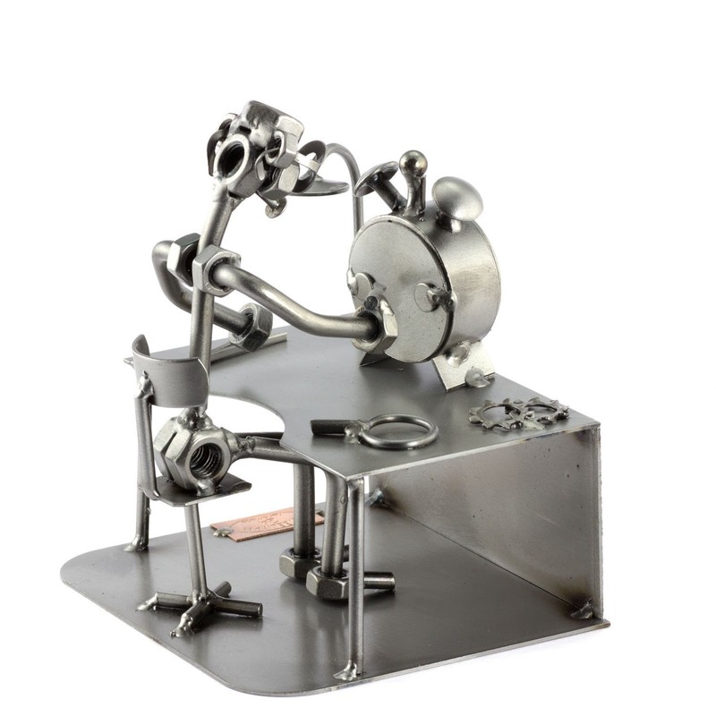 Steelman24 I Nuts and bolts sculpture Clockmaker I Handmade ornaments