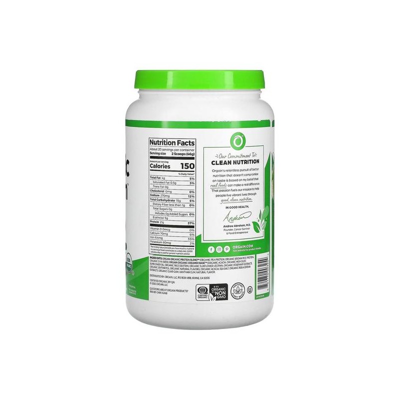 proxy Orgain Vanilla Bean Protein Powder 920g Vanilla / Orgain